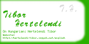 tibor hertelendi business card